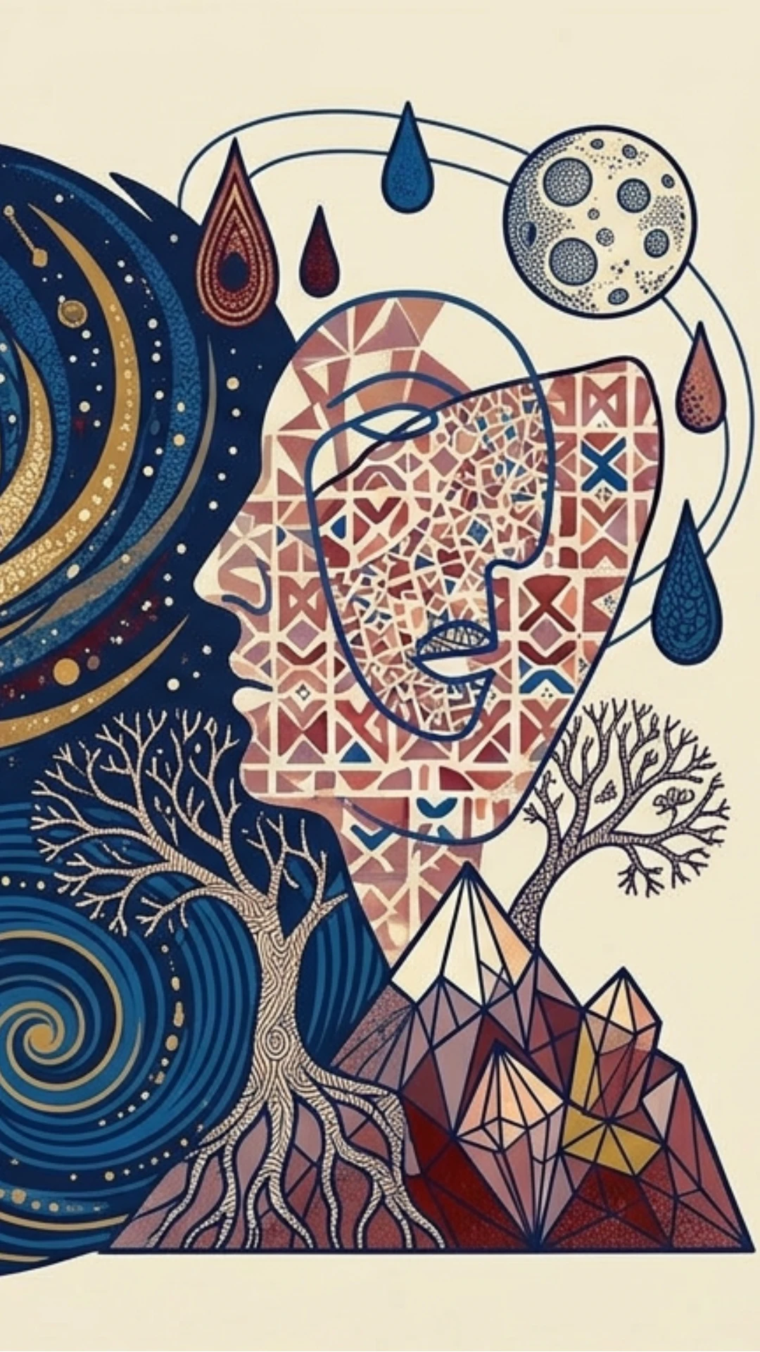Family therapy Sydney – abstract illustration representing family relationships and connection